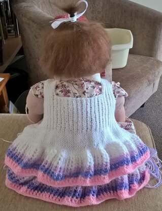 Baby 'Lucy' Pinefore with Nappy cover attached, Newborn, 0-3mths and 3-6mths
