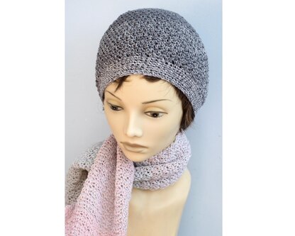 Textured Beanie and Scarf Set