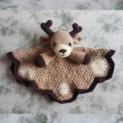 Freddy The Fawn Baby Deer Lovey Security Blanket Crochet pattern by Crafting Happiness LoveCrafts