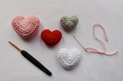 Crochet Stuffed Hearts