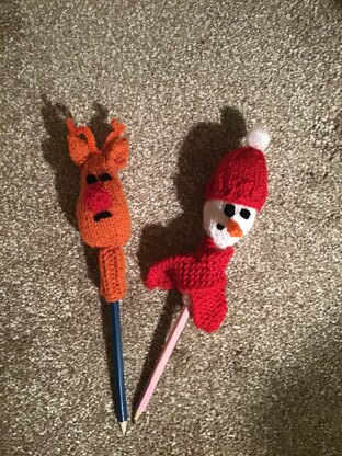 Christmas pencil toppers
