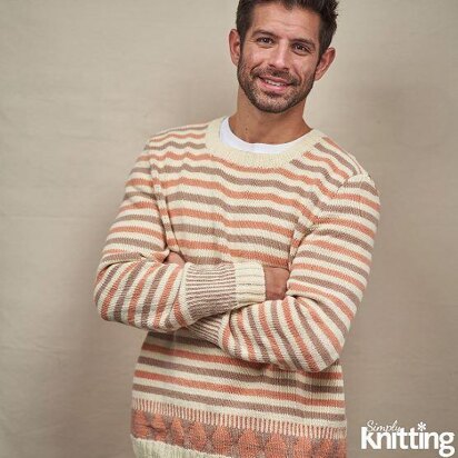 Border and Stripe Jumper - knitting pattern