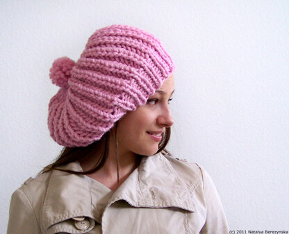 Chunky Pom Pom Hat