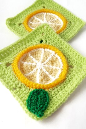 Lemon Granny Square Crochet pattern by CroCreate