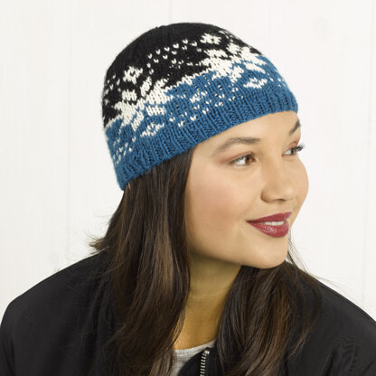 Let It Snow Hat in Valley Yarns Valley Superwash - 883 - Downloadable PDF