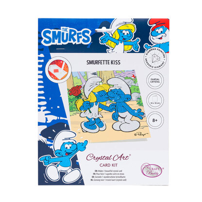 Crystal Art Smurf Kiss Card Diamond Painting Kit