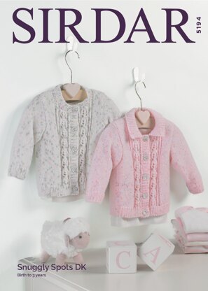 Cardigans in Sirdar Snuggly Spots DK - 5194 - Downloadable PDF