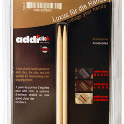 Addi Click Bamboo Interchangeable Needle Tips 13cm (5in) (1 Pair)