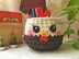 Recycled (t-shirt) yarn basket- Chick-102