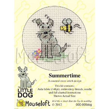 Mouseloft Summertime Little Dog Kit Cross Stitch Kit - 85 x 110 x 10