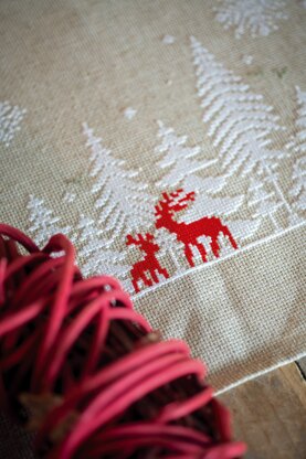 Vervaco Winter In The Forest Table Runner Embroidery Kit - 29 x 102 cm