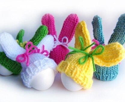 Easter Bunny Egg Cozy, Bunny Egg Hat, Egg Cosy Hat