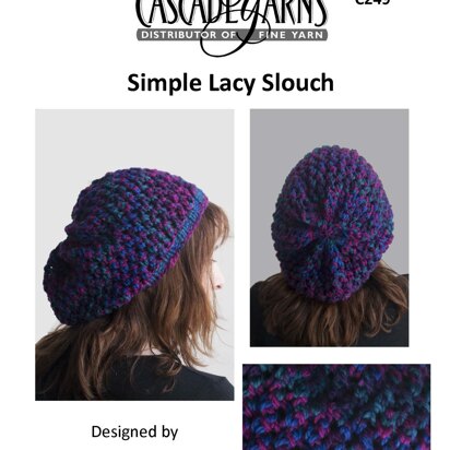 Simple Lacy Slouch in Cascade Yarns - C249 - Downloadable PDF