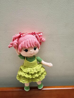 Crochet doll pattern, Amigurumi doll, Wendy doll