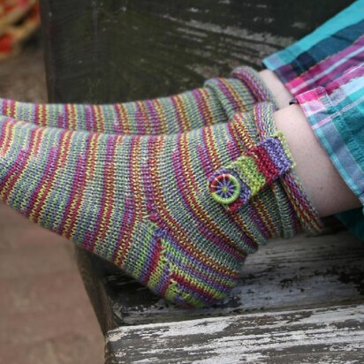 Boot Strap Socks with Dorset Buttons