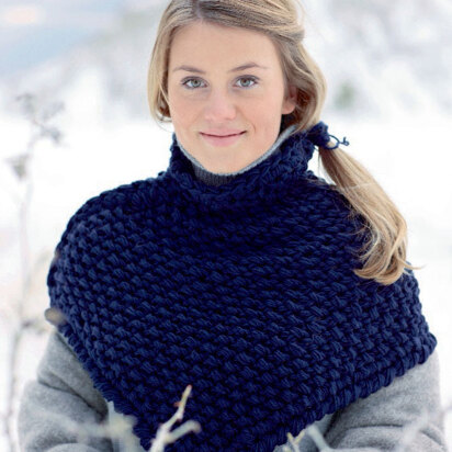 Schulterwärmer in Marine in Schachenmayr Merino Extrafine 85 - S7051 - Downloadable PDF  