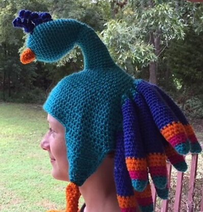 Birdbrain Peacock Hat