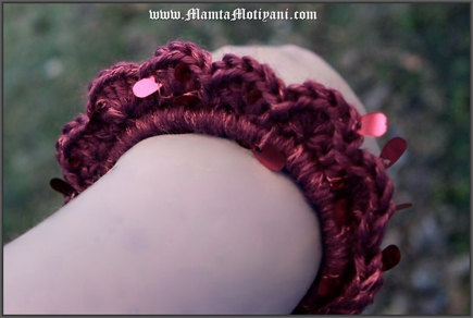 Flora Bangle Crochet Bracelet Pattern Boho Jewelry #6