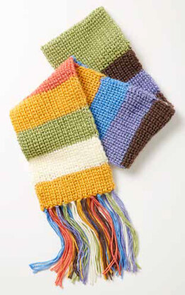 February “Mood” Scarf - Shaker Rib in Caron Simply Soft and Simply Soft Brites - Downloadable PDF