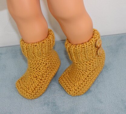 Toddler Chunky 2 Button Slipper Boots Circular