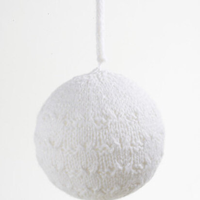Glittering Snowball Ornament in Lion Brand Wool-Ease Chunky - 70734
