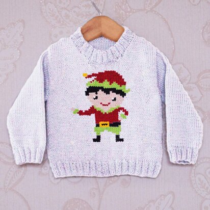 Intarsia - Boy Elf Chart - Childrens Sweater