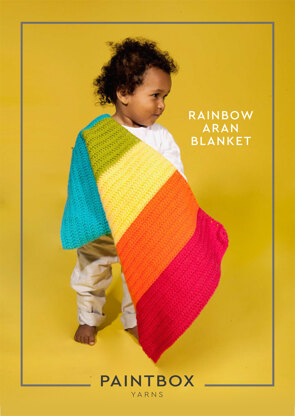 Paintbox Yarns Rainbow Aran Blanket PDF (Free)