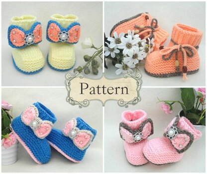 Pattern Knit Booties Merida