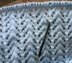 Double knit baby buggy blanket with lace edging