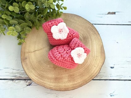 Crochet Flower Booties