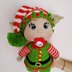 Christmas crochet Lulu doll pattern, amigurumi christmas pattern, Christmas Elf crochet, 12,6 inch/32 cm (English, Deutsch, Français)