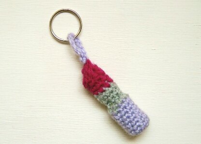 Lipstick key chain