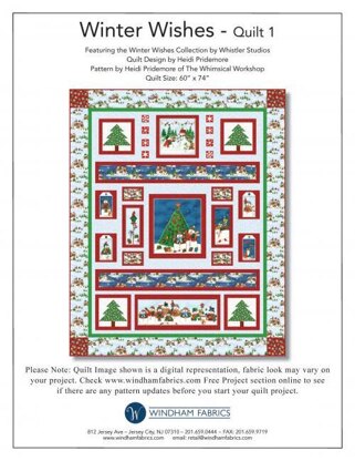 Windham Fabrics Winter Greeting from Winter Wishes  - Downloadable PDF