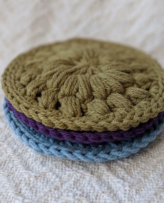 Puff Stitch Coasters