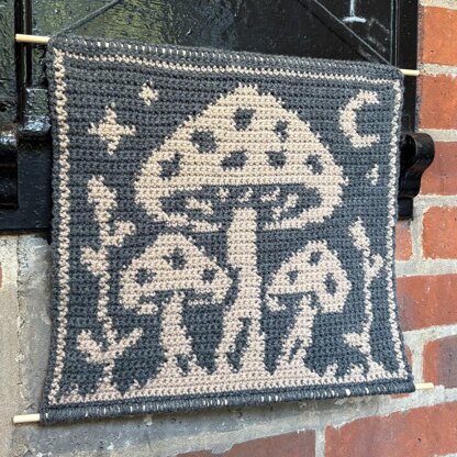 Midnight Mushrooms Tapestry Crochet Pattern