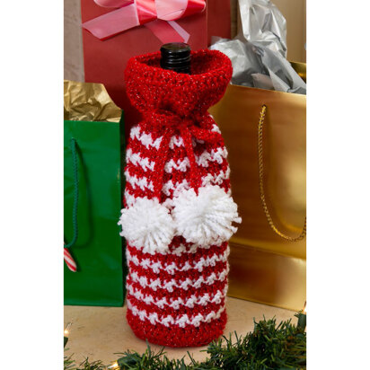 Holiday Spirits Bottle Bag in Red Heart Holiday - LW3206EN - Downloadable PDF
