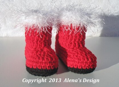 Baby Santa Booties