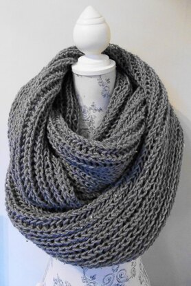 Aran Brioche Infinity Cowl