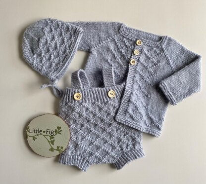 Finley Cardigan Pants & Bonnet