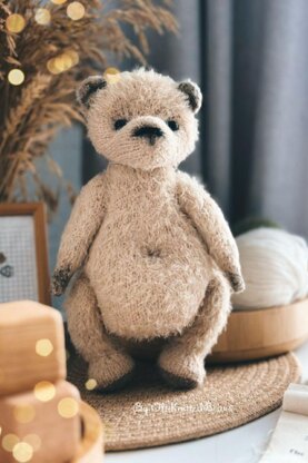 Cozy Teddy Bear Knitting Pattern PDF – Plush Toy 27 cm – Classic Teddy