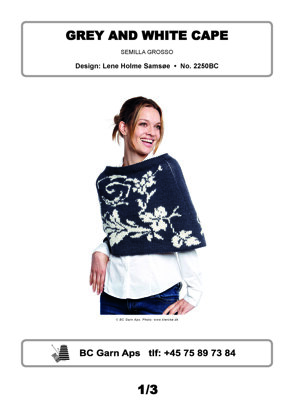 Grey & White Cape in BC Garn Semilla Grosso - 2250BC - Downloadable PDF