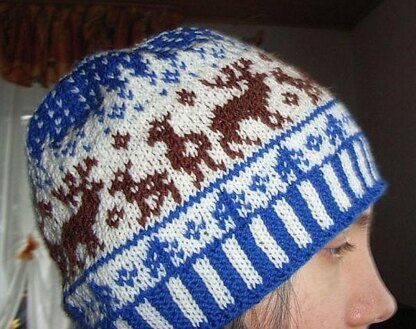 Deer family beanie