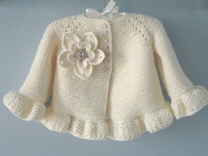 Baby Dress Baby Cardigan 0 - 12 months Baby Set by Elena Mitchell