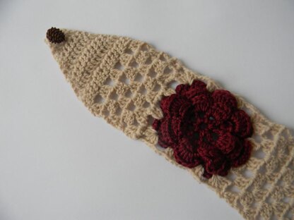 Rose granny square headband