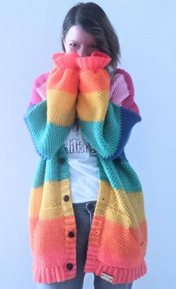 Oversized shop rainbow cardigan