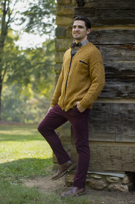 Men's Cardigan Cache in Universal Yarn Deluxe Worsted - Downloadable PDF