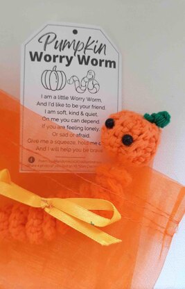 Pumpkin Worry Worm Crochet Pattern