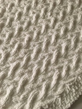 Shadow Cable Baby Blanket #2