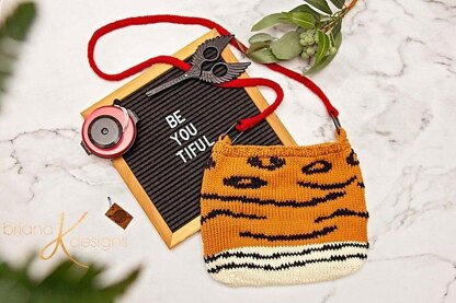 Animal Print Knit Bag