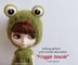 Froggie beanie for doll